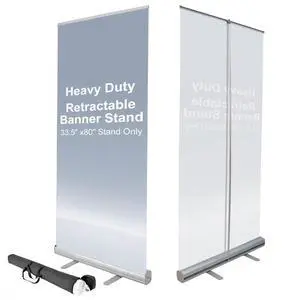 33.5''x 80'' Heavy Duty Retractable Roll Up Banner Stand, Aluminum Portable Sign Holder with Padded Canvas Bag for Trade Show Exhibition Store Displays (Stand Only) 33.5''x 80'' Heavy Duty Retractable Roll Up Banner Stand, Aluminum Portable Sign Holder with Padded Canvas Bag for Trade Show Exhibition Store Displays (Stand Only)