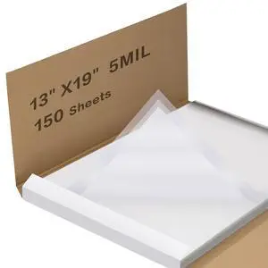 Waterproof Inkjet Transparency Film 13 x 19 Inch, 5 Mil 150 Sheets Professional Grade Printable Transparency Film for Silk Screen Printing, Overhead Projector, Crafts Waterproof Inkjet Transparency Film 13 x 19 Inch, 5 Mil 150 Sheets Professional Grade Printable Transparency Film for Silk Screen Printing, Overhead Projector, Crafts