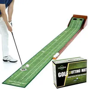 Putting Green Indoor,Golf Putting Mat with Auto Ball Return,Premium Crystal Velvet Surface, Practice Putting mat, Perfect Training Aid & Gift for Golf Lovers Christmas Putting Green Indoor,Golf Putting Mat with Auto Ball Return,Premium Crystal Velvet Surface, Practice Putting mat, Perfect Training Aid & Gift for Golf Lovers Christmas