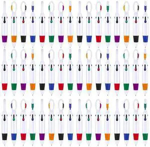 200 Pieces Bulk Retractable Shuttle Pens with Buckle Clip 4-in-1 Multicolored Ink Badge Pens with Keychain for Nurses Employee Coworkers Teacher Appreciation Gifts 200 Pieces Bulk Retractable Shuttle Pens with Buckle Clip 4-in-1 Multicolored Ink Badge Pens with Keychain for Nurses Employee Coworkers Teacher Appreciation Gifts