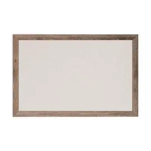 Linen Bulletin Board, 36" x 24", Rustic Wood Style Frame, Industrial Grade Pinning Surface Linen Bulletin Board, 36" x 24", Rustic Wood Style Frame, Industrial Grade Pinning Surface
