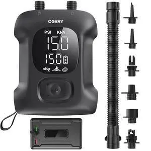 Paddle Board Electric Pump, Inflates 4.5 SUPs Long-Lasting Battery, 20PSI SUP Pump Auto-Off Dual Stage Fast Inflation & Deflation, Cordless Rechargeable Air Pump for SUP Kayak Boat Tent Paddle Board Electric Pump, Inflates 4.5 SUPs Long-Lasting Battery, 20PSI SUP Pump Auto-Off Dual Stage Fast Inflation & Deflation, Cordless Rechargeable Air Pump for SUP Kayak Boat Tent