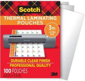 Thermal Laminating Pouches, for Use with Thermal Laminators, 8.9 x 11.4 Inches, Letter Size Sheets, 100-Count (Pack of 6) Thermal Laminating Pouches, for Use with Thermal Laminators, 8.9 x 11.4 Inches, Letter Size Sheets, 100-Count (Pack of 6)