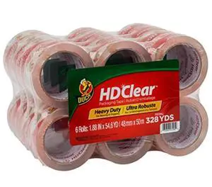 HD Clear Packing Tape Refills - 24 Rolls of Heavy Duty Shipping and Moving Packing Tape - Clear Strong Packaging Tape for Boxes, Packing and Moving Supplies - 1.88 In. x 54.6 Yards (393730) HD Clear Packing Tape Refills - 24 Rolls of Heavy Duty Shipping and Moving Packing Tape - Clear Strong Packaging Tape for Boxes, Packing and Moving Supplies - 1.88 In. x 54.6 Yards (393730)