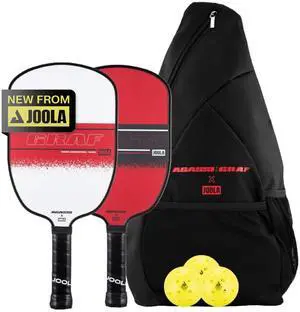 Agassi/GRAF Champion Set with Pickleball Paddles, Balls & Sling Bag - Sandblasted Pickleball Racket - Agassi Shape with Extended Sweet Spot - UPA-A Certified - USAP Approved - NFC Chip Enabled Agassi/GRAF Champion Set with Pickleball Paddles, Balls & Sling Bag - Sandblasted Pickleball Racket - Agassi Shape with Extended Sweet Spot - UPA-A Certified - USAP Approved - NFC Chip Enabled