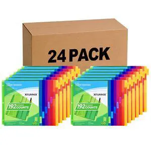 8-Tab Binder Dividers - Index Pockets Divider for 3 Ring Binders, 3-Hole Plastics Sheets Protectors for US Letter Size in 0.5'', 1'', 2'', 3 inch Binders, 8 Colors (XY004) (24 Packs) 8-Tab Binder Dividers - Index Pockets Divider for 3 Ring Binders, 3-Hole Plastics Sheets Protectors for US Letter Size in 0.5'', 1'', 2'', 3 inch Binders, 8 Colors (XY004) (24 Packs)