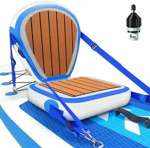 Inflatable Kayak Seat with Back Support, Universal Sturdy Paddle Board Seats for Sit on Top, Adjustable Blow Up Seat with Inflate Nozzle for Kayaking Canoeing Rafting Inflatable Kayak Seat with Back Support, Universal Sturdy Paddle Board Seats for Sit on Top, Adjustable Blow Up Seat with Inflate Nozzle for Kayaking Canoeing Rafting
