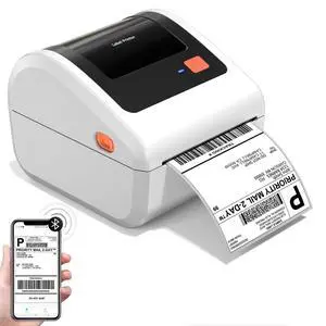 Bluetooth Thermal Shipping Label Printer with Built-in Label Holder | D450BT Bluetooth Thermal Label Printer 4x6 for Small Business, Compatible with iPhone, Android, Windows, macOS, Tiktok, USPS Bluetooth Thermal Shipping Label Printer with Built-in Label Holder | D450BT Bluetooth Thermal Label Printer 4x6 for Small Business, Compatible with iPhone, Android, Windows, macOS, Tiktok, USPS