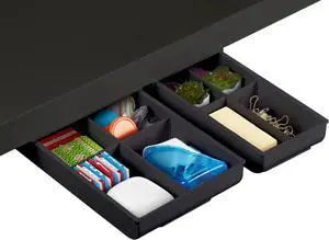 Konnect Under Desk Drawer,Self-Adhesive Slide Out Storage Organizer with 4 Customizable Dividers,2 Count (Pack of 6) Konnect Under Desk Drawer,Self-Adhesive Slide Out Storage Organizer with 4 Customizable Dividers,2 Count (Pack of 6)