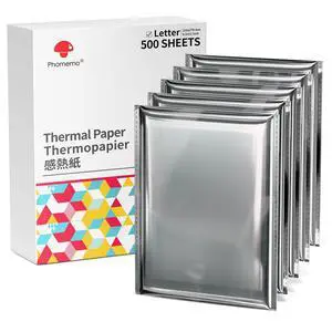 Thermal Printer Paper 8.5" x 11" Compatible with M08F-Letter, A285M, M832, M832D, M834 Inkless Portable Printer, Advanced Thermal Printing, Thermal Paper 8.5" x 11", 500 pcs Thermal Printer Paper 8.5" x 11" Compatible with M08F-Letter, A285M, M832, M832D, M834 Inkless Portable Printer, Advanced Thermal Printing, Thermal Paper 8.5" x 11", 500 pcs