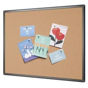 Cork Notice Board, 48 X 36 Inches, Cork Bulletin Board with Black Aluminium Frame Cork Notice Board, 48 X 36 Inches, Cork Bulletin Board with Black Aluminium Frame