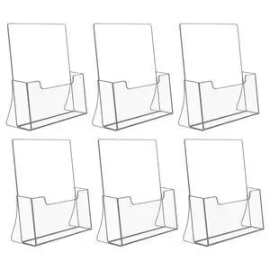 6 Pack Acrylic Brochure Holder 8.5 x 11 inches, Clear Acrylic Literature Holder Plastic Flyer Display Stand, Acrylic Countertop Organizer for Magazine, Pamphlet, Booklets, Menu, Journals 6 Pack Acrylic Brochure Holder 8.5 x 11 inches, Clear Acrylic Literature Holder Plastic Flyer Display Stand, Acrylic Countertop Organizer for Magazine, Pamphlet, Booklets, Menu, Journals