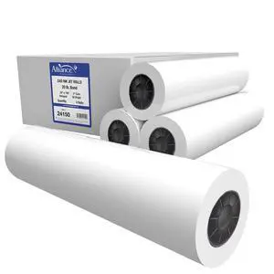 Wide Format Paper 24" x 150' CAD Bond Rolls (20lb | 4 Rolls, 24 In x 150 Ft | 2" Core) Wide Format Paper 24" x 150' CAD Bond Rolls (20lb | 4 Rolls, 24 In x 150 Ft | 2" Core)
