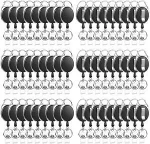 120 Pack Retractable Badge Reels with Carabiner and Key Ring, Black | Heavy-Duty Plastic And Metal, 25.5" Retractable Cord, Clip-On Design For Badges, Keys And Cards, For Office, School And Work 120 Pack Retractable Badge Reels with Carabiner and Key Ring, Black | Heavy-Duty Plastic And Metal, 25.5" Retractable Cord, Clip-On Design For Badges, Keys And Cards, For Office, School And Work