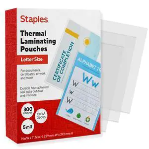 2425553 5 mil Thermal Laminating Pouches Letter 300 Pack 2425553 5 mil Thermal Laminating Pouches Letter 300 Pack