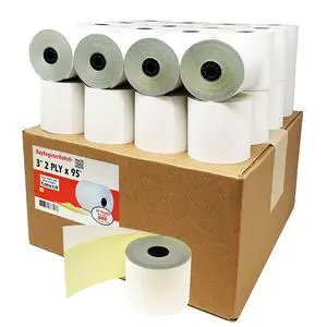 (32 Rolls) 2 Ply Carbonless Rolls 3" X 95 Feet White/Yellow Receipt Paper POS Cash Register Two Ply White/Canary for Star Micronics SP700 SP2000 UP389 Omni 480 TMU 220 250 Require Ribbons ERC30/34/38 (32 Rolls) 2 Ply Carbonless Rolls 3" X 95 Feet White/Yellow Receipt Paper POS Cash Register Two Ply White/Canary for Star Micronics SP700 SP2000 UP389 Omni 480 TMU 220 250 Require Ribbons ERC30/34/38
