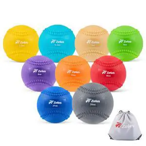 Weighted Baseball Set with Seams for Hitting Pitching, Plyometric Baseballs with Carry Bag, Variable Weighted Balls for All Skill Levels Weighted Baseball Set with Seams for Hitting Pitching, Plyometric Baseballs with Carry Bag, Variable Weighted Balls for All Skill Levels