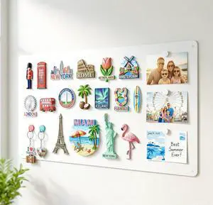 Magnetic Board for Wall 19.7" x 39.4": Extra Large White Display Board for Travel Magnet & Souvenir Collection | Heavy Duty Metal Panel for Mudroom & Kitchen Organization Magnetic Board for Wall 19.7" x 39.4": Extra Large White Display Board for Travel Magnet & Souvenir Collection | Heavy Duty Metal Panel for Mudroom & Kitchen Organization