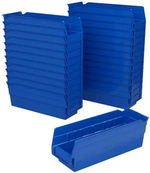 30120 Heavy Duty Plastic Shelf Bins, 12"x 4"x 4", Blue, 24-Pack | Heavy Duty Nesting Storage Bins for Garage, Closet, Refrigerator, Kitchen, Cabinet, Drawer Organization, Pantry Organization 30120 Heavy Duty Plastic Shelf Bins, 12"x 4"x 4", Blue, 24-Pack | Heavy Duty Nesting Storage Bins for Garage, Closet, Refrigerator, Kitchen, Cabinet, Drawer Organization, Pantry Organization