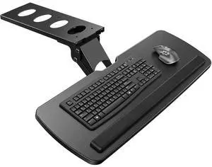 Keyboard Tray Under Desk, 360 Adjustable Ergonomic Sliding Keyboard & Mouse Tray, Under Desk Keyboard Tray Slide Out, Keyboard Holder Under Desk for Typing in Home, Office Work, 25"W x 9.84"D Keyboard Tray Under Desk, 360 Adjustable Ergonomic Sliding Keyboard & Mouse Tray, Under Desk Keyboard Tray Slide Out, Keyboard Holder Under Desk for Typing in Home, Office Work, 25"W x 9.84"D