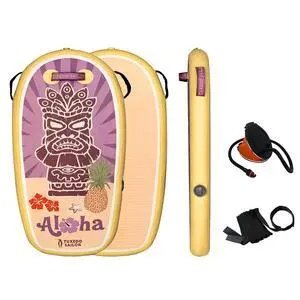 Inflatable Bodyboard - Beach Kids Surf Board - Ultra Lightweight PVC Core Body Board for Beach and Pool,with Wrap Wrist Straps, Foldable, Perfect Surf for Teens and Adults Inflatable Bodyboard - Beach Kids Surf Board - Ultra Lightweight PVC Core Body Board for Beach and Pool,with Wrap Wrist Straps, Foldable, Perfect Surf for Teens and Adults