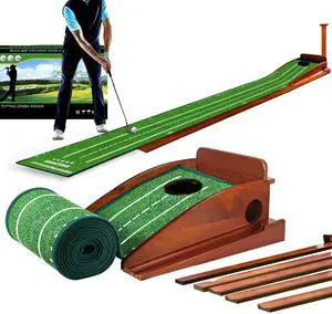 GimYaa Golf Putting mat Green Indoor and Outdoor with Auto Ball Return,Game Practice Golf Gifts for Home, Office, Backyard Indoor Golf and Outdoor Use, Crystal Velvet Mat GimYaa Golf Putting mat Green Indoor and Outdoor with Auto Ball Return,Game Practice Golf Gifts for Home, Office, Backyard Indoor Golf and Outdoor Use, Crystal Velvet Mat