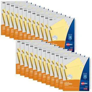 Big Tab Insertable Dividers for 3 Ring Binders, 8-Tab Set, Buff Paper, Clear Tabs, 48 Sets of 11112 (11115) Big Tab Insertable Dividers for 3 Ring Binders, 8-Tab Set, Buff Paper, Clear Tabs, 48 Sets of 11112 (11115)