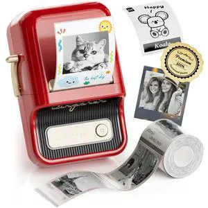 Label Maker, B21 Pro 300DPI HD Sticker Printer for Photos, Red | Red&Black Dual-Color Printer, Bluetooth Sticker Maker for Notes, Study Graphics, Memo Maker, Come with 2'' x 1.2'' Label Roll Label Maker, B21 Pro 300DPI HD Sticker Printer for Photos, Red | Red&Black Dual-Color Printer, Bluetooth Sticker Maker for Notes, Study Graphics, Memo Maker, Come with 2'' x 1.2'' Label Roll