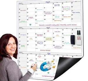 Extra Large Magnetic Dry Erase 3 Month Calendar for Wall, 46" x 63" Jumbo 90 Day Quarterly Whiteboard Calendar, Dual-Sided Magnetic Undated Planner with Big Blocks for Office & Family Extra Large Magnetic Dry Erase 3 Month Calendar for Wall, 46" x 63" Jumbo 90 Day Quarterly Whiteboard Calendar, Dual-Sided Magnetic Undated Planner with Big Blocks for Office & Family