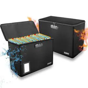 2 Pack Comic Book Storage Box, Fireproof & Water-Resistant Comic Book Box with Lock and Label Window, Moistureproof Comic Short Box with Fire Zipper, Comic Book Bin with Non-Slip Bottom, Black 2 Pack Comic Book Storage Box, Fireproof & Water-Resistant Comic Book Box with Lock and Label Window, Moistureproof Comic Short Box with Fire Zipper, Comic Book Bin with Non-Slip Bottom, Black