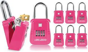 1500 Key Lock Box with Code, Lockbox for Keys Outdoor, Realtor Lock Box for Short-Term Rentals, Holds 5 Keys (6 Pack, Pink) 1500 Key Lock Box with Code, Lockbox for Keys Outdoor, Realtor Lock Box for Short-Term Rentals, Holds 5 Keys (6 Pack, Pink)