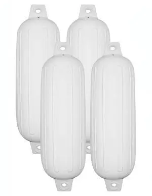 Taylor Made Boat Fender 4-Pack, 6" x 22", Heavy-Duty Marine-Grade Vinyl Boat Bumpers for Docking, Ribbed Twin-Eye Design, Fits Boats Up to 25 ft, UV-Resistant, No Rope Included Taylor Made Boat Fender 4-Pack, 6" x 22", Heavy-Duty Marine-Grade Vinyl Boat Bumpers for Docking, Ribbed Twin-Eye Design, Fits Boats Up to 25 ft, UV-Resistant, No Rope Included