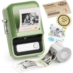 B21 Pro 300 DPI Bluetooth Label Maker with Tape, Green | Portable Thermal Label Printer, Retro Sticker Printer for DIY Crafts, Notes, Scrapbook, Photo,Gifts,Home Organization B21 Pro 300 DPI Bluetooth Label Maker with Tape, Green | Portable Thermal Label Printer, Retro Sticker Printer for DIY Crafts, Notes, Scrapbook, Photo,Gifts,Home Organization