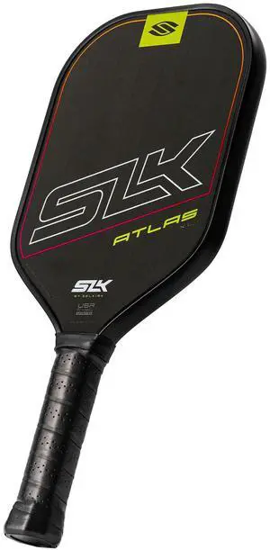 SLK Atlas Pickleball Paddles | Carbon Fiber Honeycomb | A midweight pickleball racket built for beginners, with a forgiving sweet spot and added spin SLK Atlas Pickleball Paddles | Carbon Fiber Honeycomb | A midweight pickleball racket built for beginners, with a forgiving sweet spot and added spin