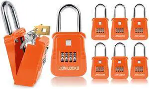 1500 Key Lock Box with Code, Lockbox for Keys Outdoor, Realtor Lock Box for Short-Term Rentals, Holds 5 Keys (6 Pack, Orange) 1500 Key Lock Box with Code, Lockbox for Keys Outdoor, Realtor Lock Box for Short-Term Rentals, Holds 5 Keys (6 Pack, Orange)