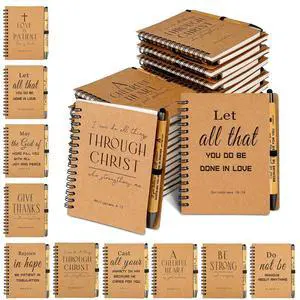 60 Sets of Christian Spiral Notebooks Bulk Prayer Journals with Pens Small Notepad (5.43x4.33) - Christian Gifts for Church Members, Bible Study Groups & Church Families 60 Sets of Christian Spiral Notebooks Bulk Prayer Journals with Pens Small Notepad (5.43x4.33) - Christian Gifts for Church Members, Bible Study Groups & Church Families