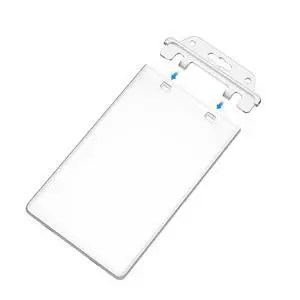 50 Pack Hard Plastic ID Badge Holders, Clear ID Holder for Lanyard, Permanent Locking, Vertical 50 Pack Hard Plastic ID Badge Holders, Clear ID Holder for Lanyard, Permanent Locking, Vertical