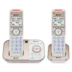 BL3112-2 2-Handset DECT 6.0 Cordless Phone for Home with Bluetooth Connect to Cell, Smart Call Blocker, Answering Machine, Caller ID, Expandable up to 5 Handsets, Champagne Gold/White BL3112-2 2-Handset DECT 6.0 Cordless Phone for Home with Bluetooth Connect to Cell, Smart Call Blocker, Answering Machine, Caller ID, Expandable up to 5 Handsets, Champagne Gold/White