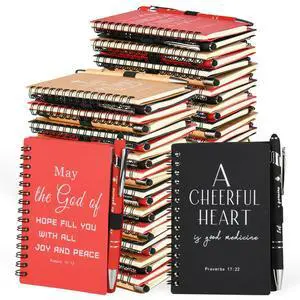 Christian Prayer Journal Spiral Notebooks Bulk with Pens - Small Lined Notepads (4.13x5.43) - Christian Gifts for Women,Church Members & Bible Study Groups (60 sets multicolor) Christian Prayer Journal Spiral Notebooks Bulk with Pens - Small Lined Notepads (4.13x5.43) - Christian Gifts for Women,Church Members & Bible Study Groups (60 sets multicolor)