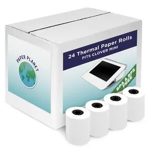 Phenol-Free Thermal Paper for Clover Mini | 24 Rolls | Phenol-free, BPS & BPA free Credit Card Receipt Rolls, Compatible with Clover Mini, Fits C200 C300 C301 C302 C305 C306 C307 Phenol-Free Thermal Paper for Clover Mini | 24 Rolls | Phenol-free, BPS & BPA free Credit Card Receipt Rolls, Compatible with Clover Mini, Fits C200 C300 C301 C302 C305 C306 C307