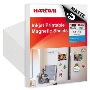 100 Sheets Bulk Printable Matte Magnet Sheets for inkjet printer Make Refrigerator Photo 13.5mil 8.5 x 11 inches Thick magnetic printer paper for cricut 100 Sheets Bulk Printable Matte Magnet Sheets for inkjet printer Make Refrigerator Photo 13.5mil 8.5 x 11 inches Thick magnetic printer paper for cricut