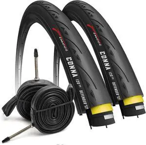 Road Bike 25-622 700x25c Tire with 700c Bike Tube Presta Valve - Foldable Kevlar 700c Bike Tire with 1 mm Nylon Puncture Resistant, 120 TPI - Accessories for Folding, Carbon, Racing, City Bikes Road Bike 25-622 700x25c Tire with 700c Bike Tube Presta Valve - Foldable Kevlar 700c Bike Tire with 1 mm Nylon Puncture Resistant, 120 TPI - Accessories for Folding, Carbon, Racing, City Bikes