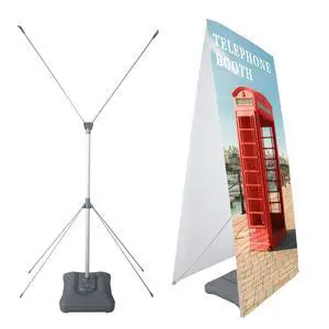 Double Sided X Banner Stand with Water Base Adjustable Fit Banner Size from 23"X63" to 32"X78" for Outdoor Sidewalk,Trade Show & Retail Advertising Double Sided X Banner Stand with Water Base Adjustable Fit Banner Size from 23"X63" to 32"X78" for Outdoor Sidewalk,Trade Show & Retail Advertising