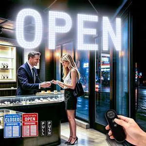 Open Signs for Business, 30"x10" Ultra Bright LED Open Sign, Remote Control Dimmable & 180° Foldable, Perfect for Cafe, Salon, Bar, Retail Storefront - Cold White Open Signs for Business, 30"x10" Ultra Bright LED Open Sign, Remote Control Dimmable & 180° Foldable, Perfect for Cafe, Salon, Bar, Retail Storefront - Cold White