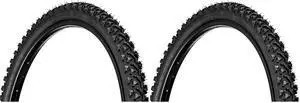 Replacement Bike Tire, 24" x 1.95" Mountain Bike Tire, Wide & Blocky Knobs, Puncture Guard, Fits Internal Rim Widths 19mm-29mm, PSI Range 35 to 65 (Pack of 2) Replacement Bike Tire, 24" x 1.95" Mountain Bike Tire, Wide & Blocky Knobs, Puncture Guard, Fits Internal Rim Widths 19mm-29mm, PSI Range 35 to 65 (Pack of 2)