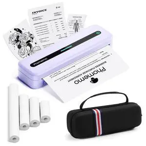 Portable Thermal Printer, Bluetooth Portable Printers Wireless for Travel, M832 Inkless Mobile Printer for Phone Laptop, Support 8.5''x11''/A4/4.33''/3.15''/2.08'' Thermal Paper, with Case Portable Thermal Printer, Bluetooth Portable Printers Wireless for Travel, M832 Inkless Mobile Printer for Phone Laptop, Support 8.5''x11''/A4/4.33''/3.15''/2.08'' Thermal Paper, with Case