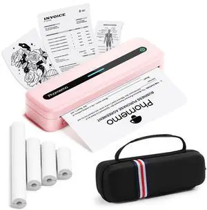 M832 Portable Printers Wireless for Travel, Bluetooth Inkless Thermal Printer, Support 8.5"x11"/A4/4.33"/3.15"/2.08" Thermal Paper, Compatible with iPhone Laptop for Office School Home Use M832 Portable Printers Wireless for Travel, Bluetooth Inkless Thermal Printer, Support 8.5"x11"/A4/4.33"/3.15"/2.08" Thermal Paper, Compatible with iPhone Laptop for Office School Home Use