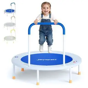 36-Inch Toddler Trampoline with Foam Handle, 3FT Foldable Mini Rebounder | Indoor Outdoor for Kids Ages 3-6, Safe Elastic Band Design, Non-Slip Oxford Mat, Easy Assembly & Max Load 100 lbs 36-Inch Toddler Trampoline with Foam Handle, 3FT Foldable Mini Rebounder | Indoor Outdoor for Kids Ages 3-6, Safe Elastic Band Design, Non-Slip Oxford Mat, Easy Assembly & Max Load 100 lbs