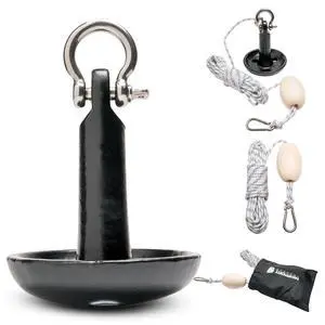 Newport Premium 15lb Mushroom Anchor Kit w/Bag, Rope, Buoy, & Stainless Hardware Newport Premium 15lb Mushroom Anchor Kit w/Bag, Rope, Buoy, & Stainless Hardware