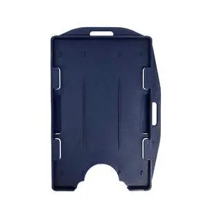 50 Pack ID Badge Holders Double Sided Plastic ID Card Holder, Horizontal and Veritcal Style, Hold 2 Cards, Navy Blue 50 Pack ID Badge Holders Double Sided Plastic ID Card Holder, Horizontal and Veritcal Style, Hold 2 Cards, Navy Blue